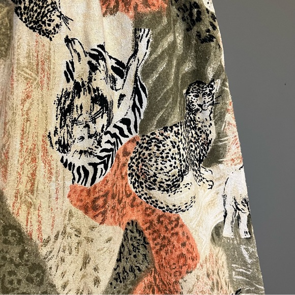 90s Vintage Erin London animal adventure shorts zebra lion cheetah print XL - Picture 5 of 10